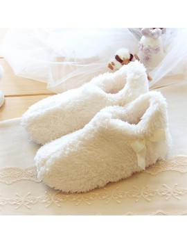 Female Woman Super Soft Coral Velvet Shoes Home Floor Indoor Warm Slippers