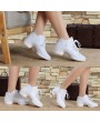 Soft Bottom Breathable Dance Shoes With Net Vamps Increased Dance Sneakers